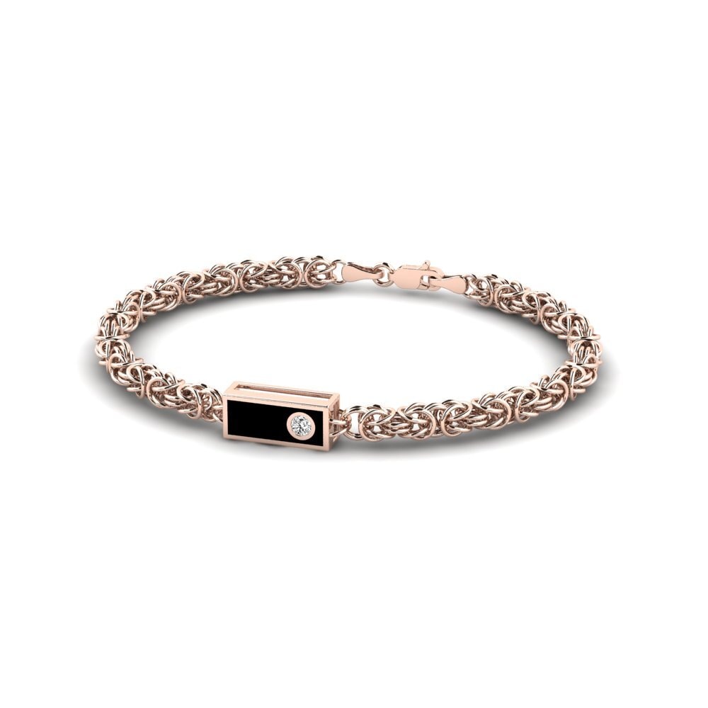 Chain Moissanite 14K Rose Gold Bracelets