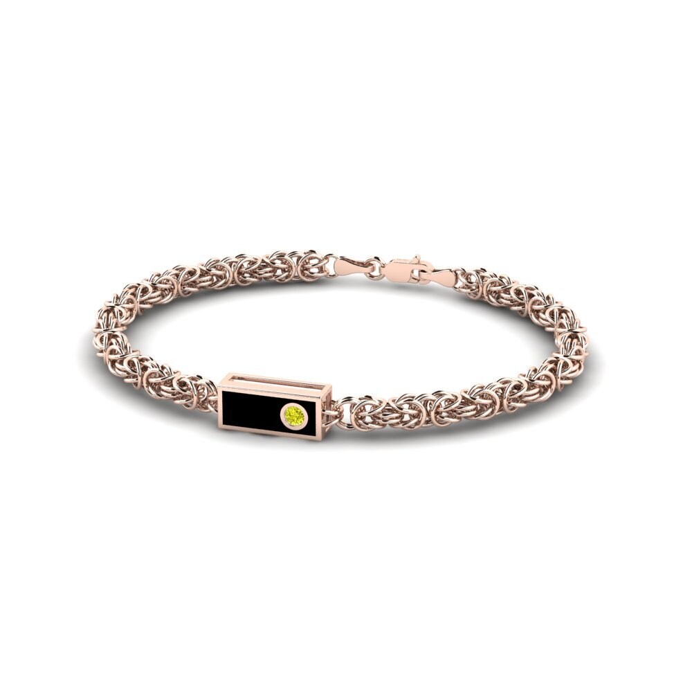 Chain Yellow Diamond 18ct Rose Gold Bracelets