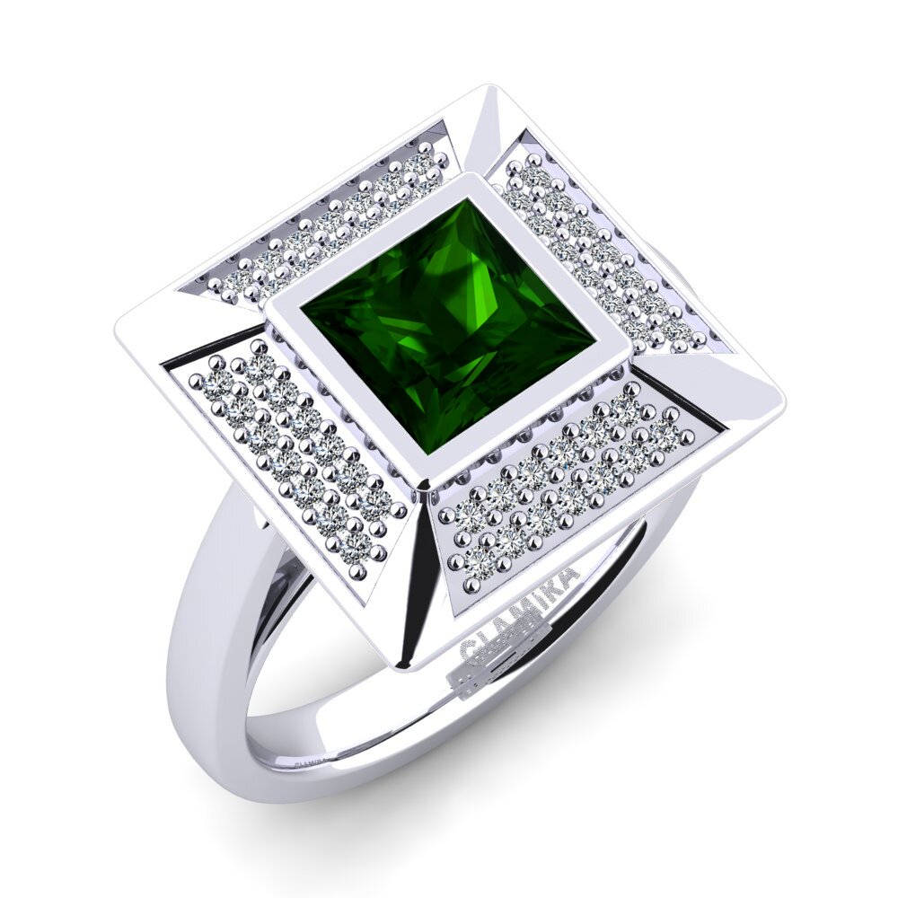 Green Tourmaline Engagement Ring Meladia