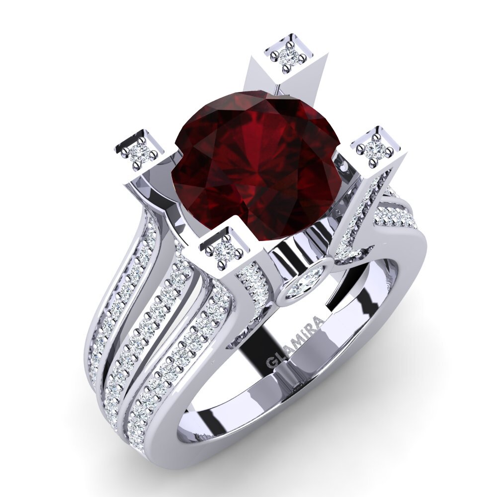 Garnet Engagement Ring Melita