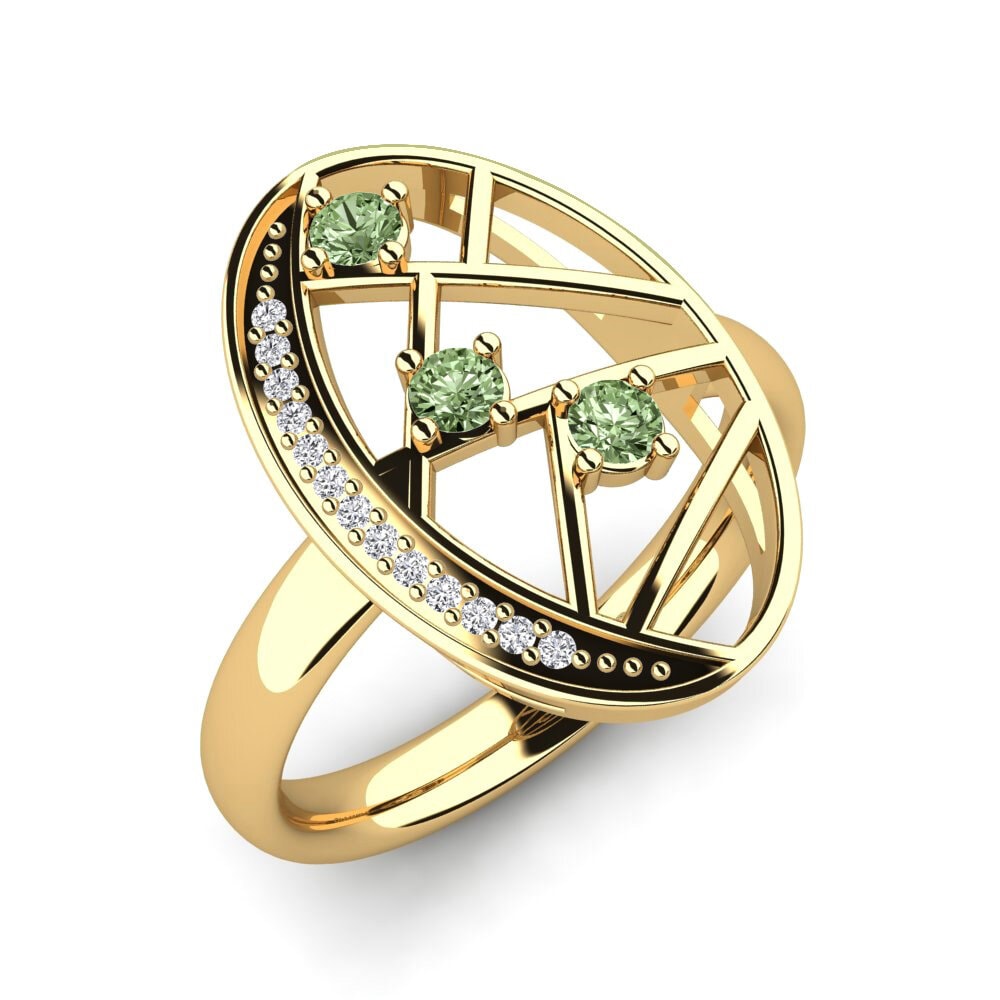 Grüner Diamant Ring Melpomene