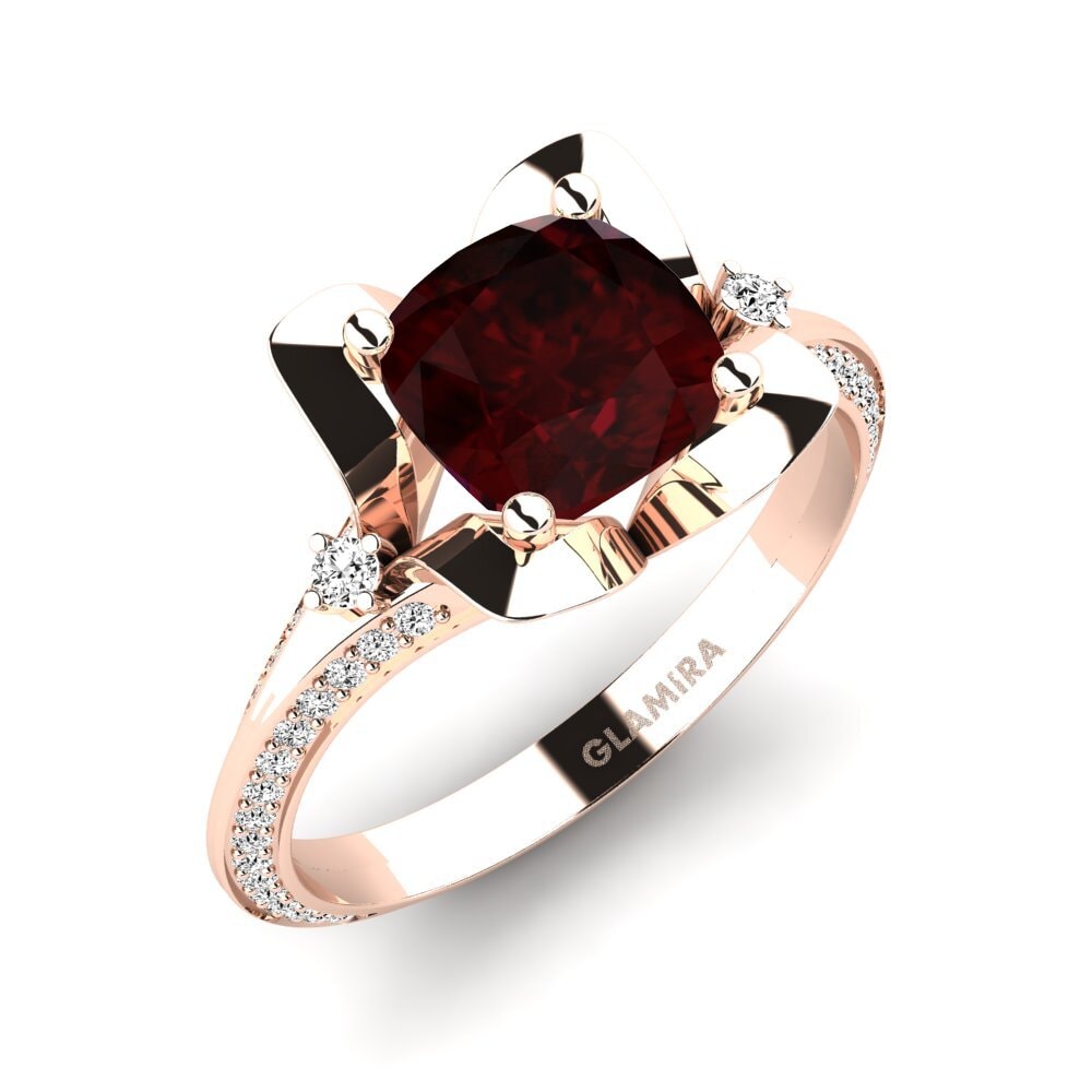 red-750 garnet Anel de Noivado Melrosie