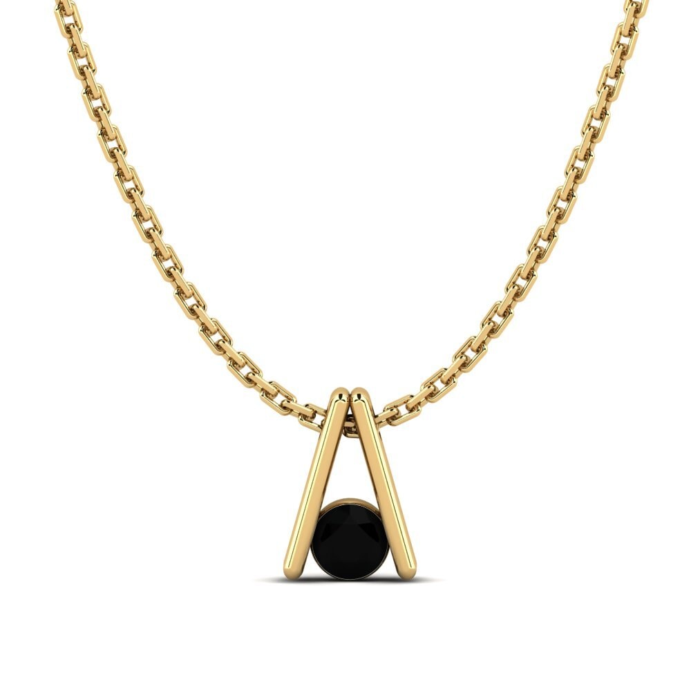 Black Sapphire Women's Necklace Melsa