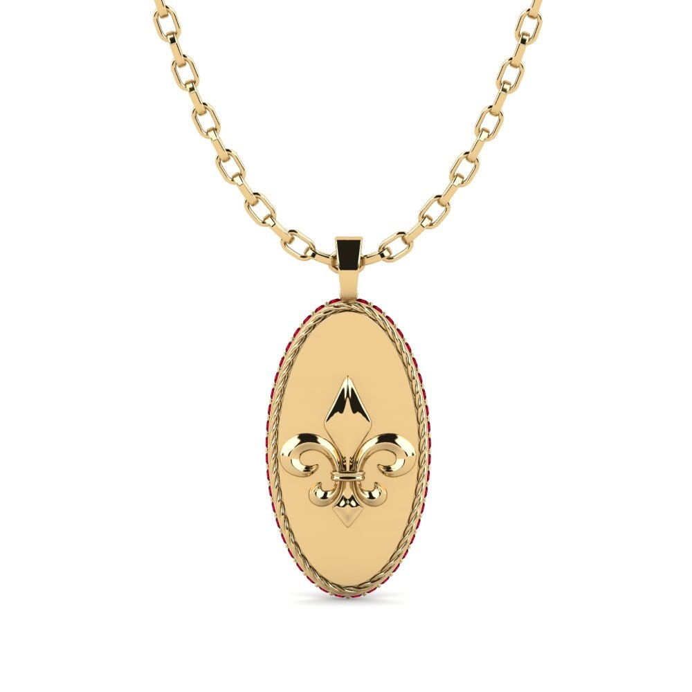 Red Zirconia Men's Pendant Aliona