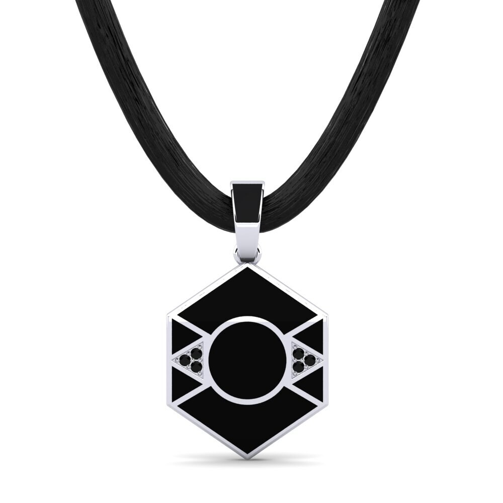 925 Prata de lei Ônix Negro Pingente masculino Antoninane