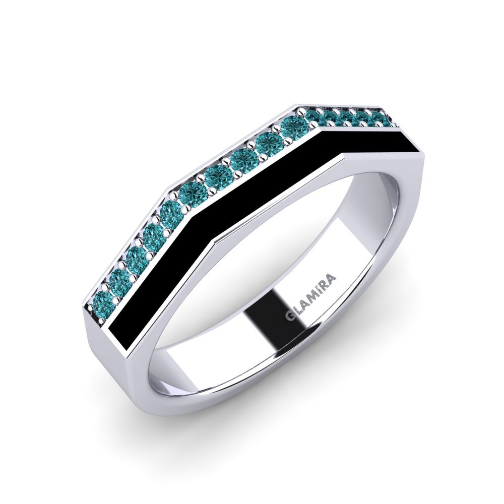 Diamant Bleu Bague pour homme Aterop