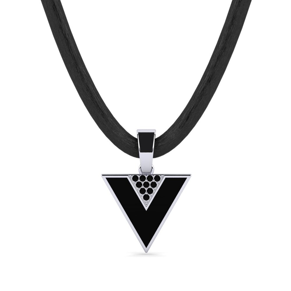 925 Prata de lei Ônix Negro Pingente masculino Base