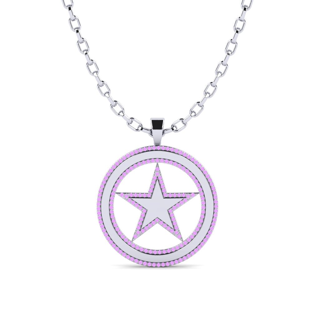 Weißgold 375 Amethyst Herren-Anhänger Batraz