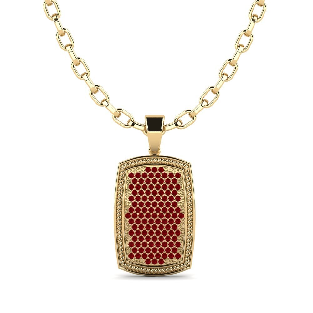 Red Zirconia Men's Pendant Bouchra