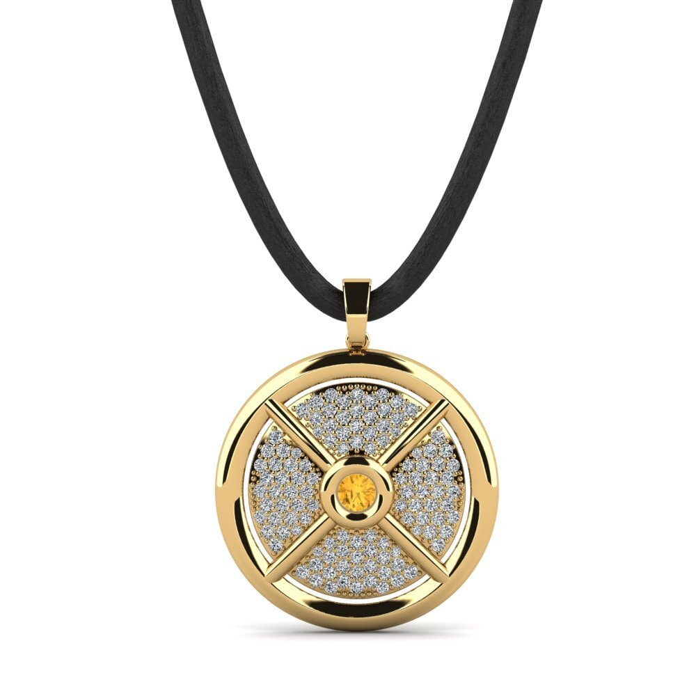 Citrine Men's Pendant Chiraz