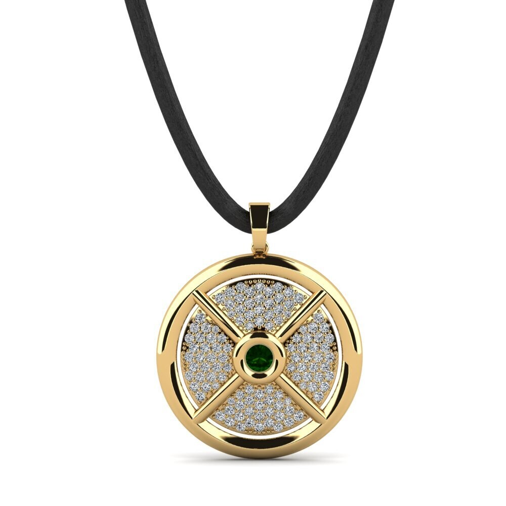 Green Tourmaline Men's Pendant Chiraz