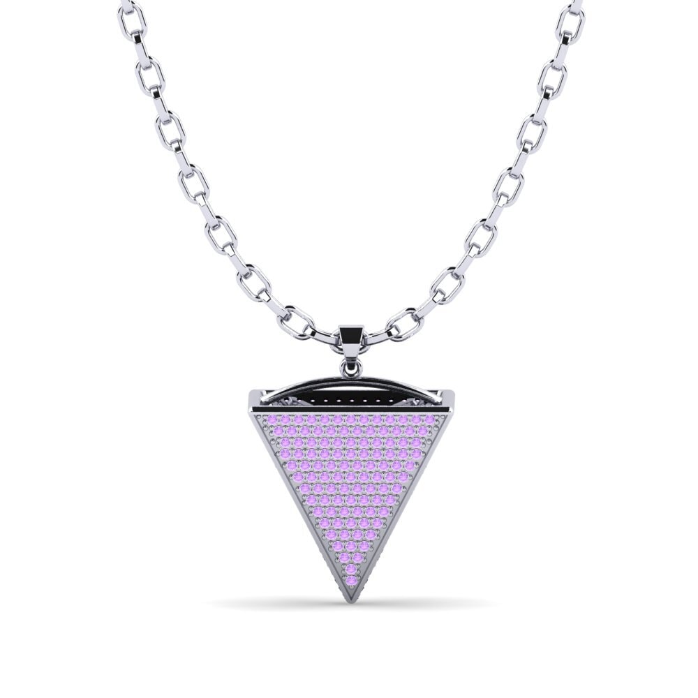Platine 950 Améthyste Pendentif pour homme Colten