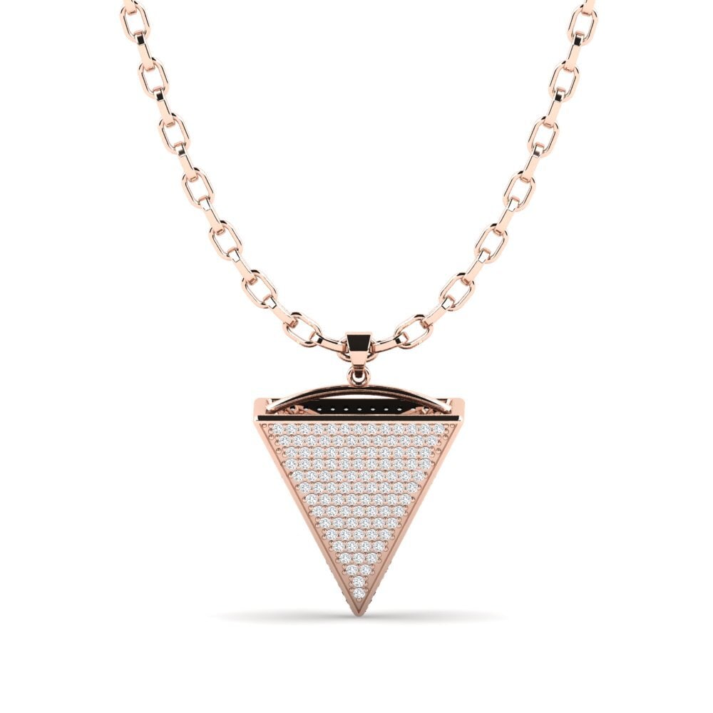 Or rose 585 Zircone Pendentif pour homme Colten