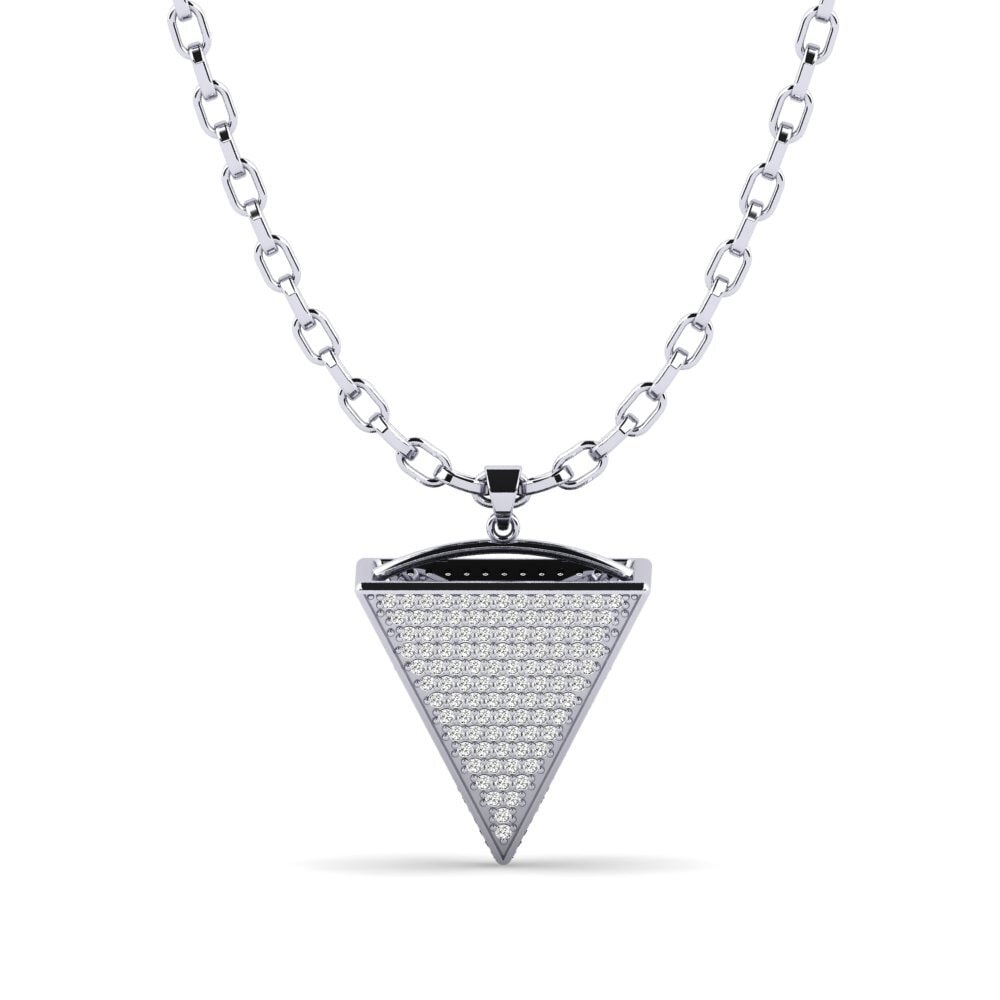 Argent Blanc Moissanite Pendentif pour homme Colten
