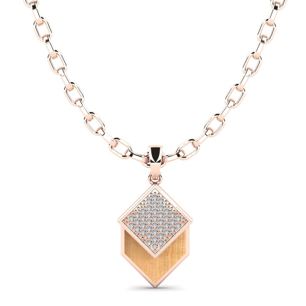Pendentif Rétro Charmant En Plaqué Or Avec Cristaux Et Zircon – Style Vintage 1799