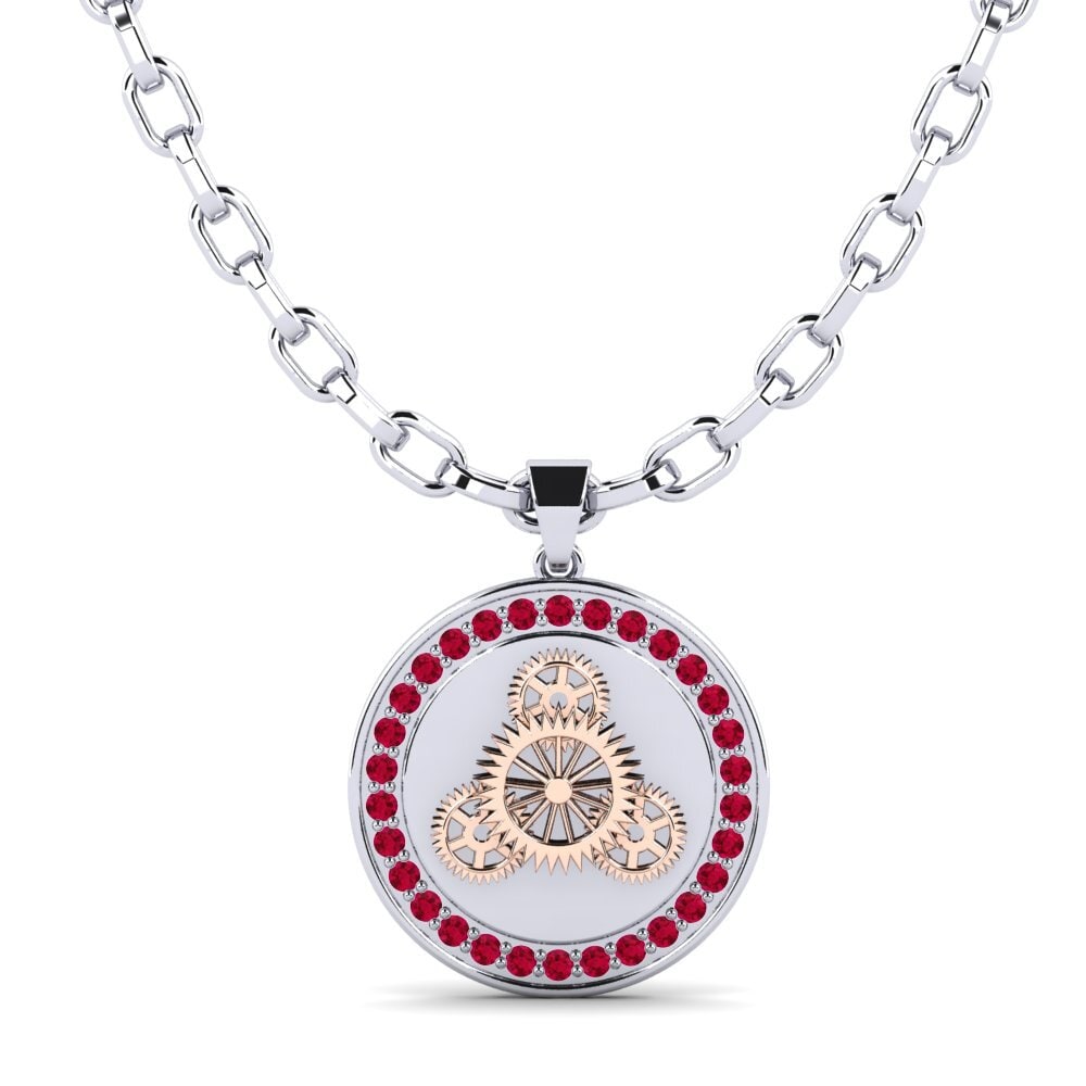 14ct White / Rose Gold Men's Pendant Florenciana
