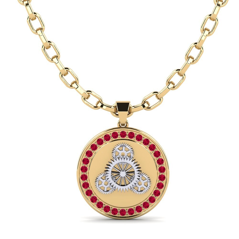 14ct Yellow / White Gold Men's Pendant Florenciana