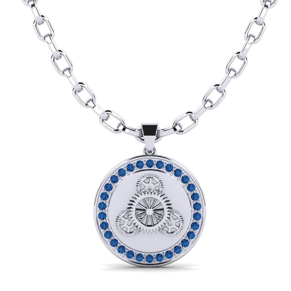Dark Blue Zirconia Men's Pendant Florenciana