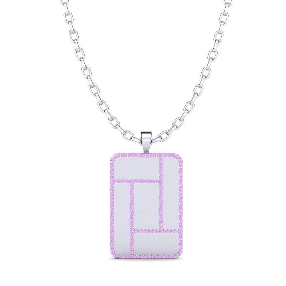 Weißgold 375 Amethyst Herren-Anhänger Freddy