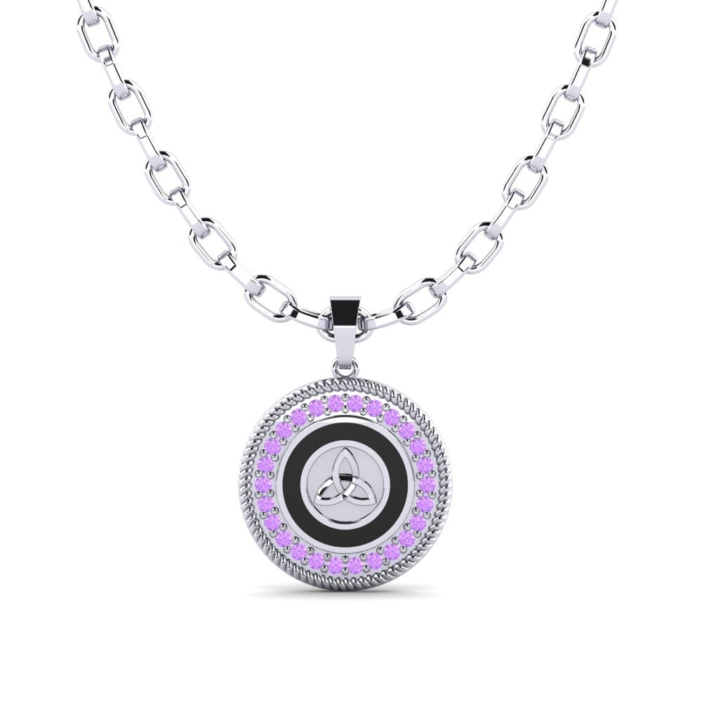 Platine 950 Améthyste Pendentif pour homme Hope