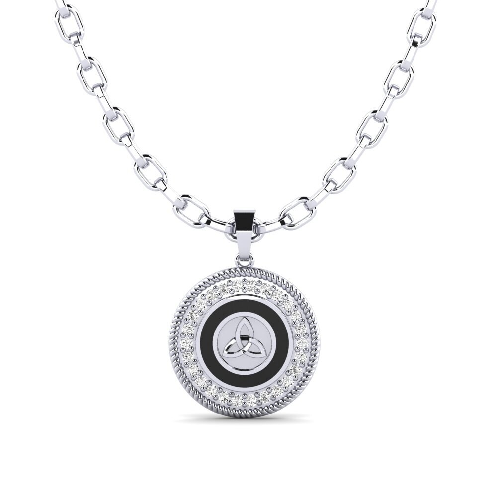 Argent Blanc Moissanite Pendentif pour homme Hope
