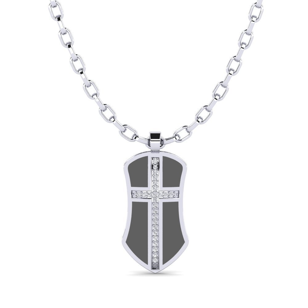 Palladium 950 Diamant Pendentif pour homme Julien