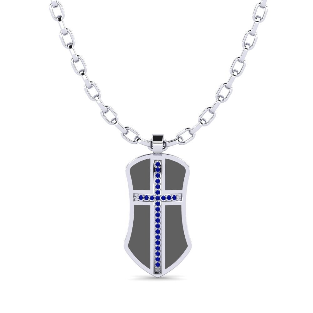 9ct White Gold Men's Pendant Julien