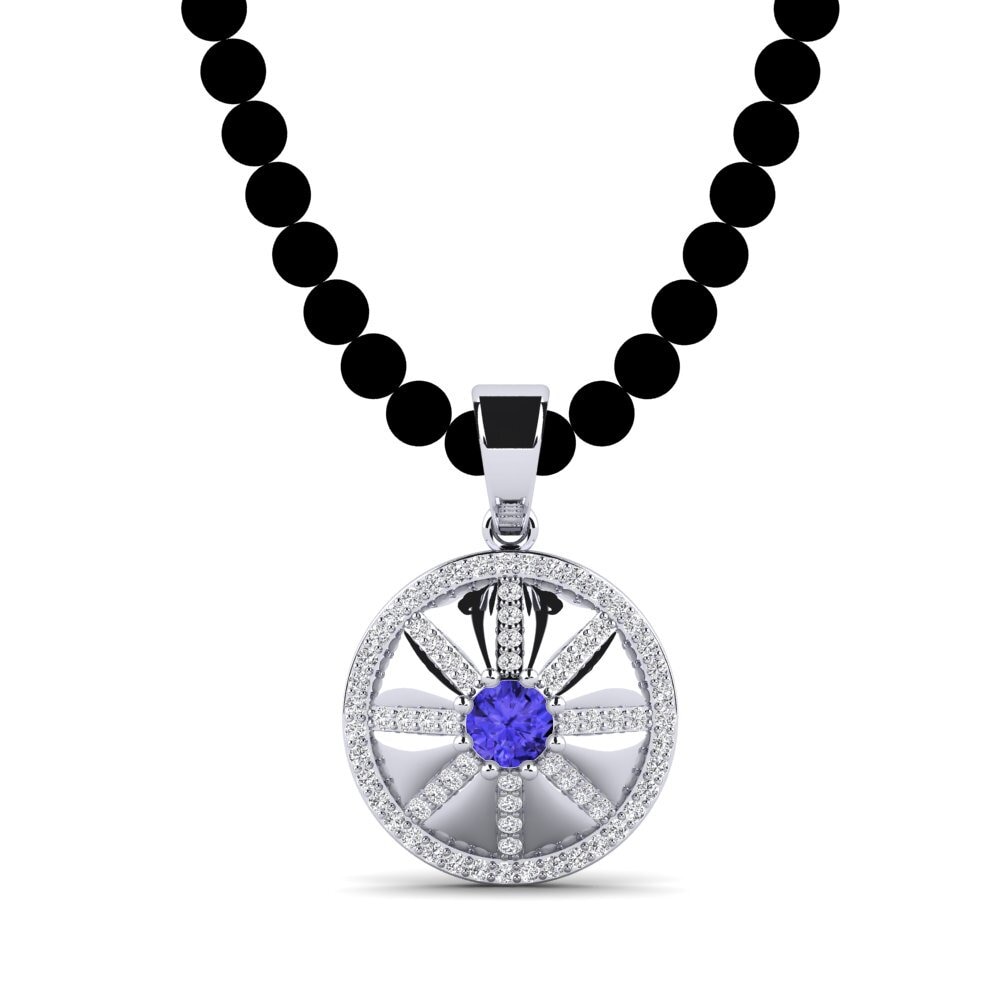 14ct White Gold Tanzanite Men's Pendant Keket