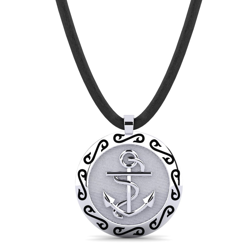 14k White Gold Men's Pendant Keylor