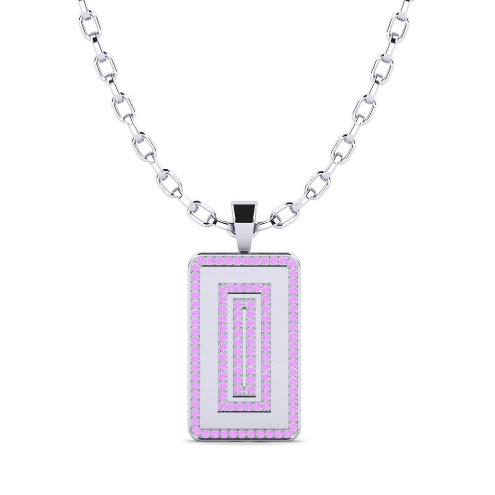 Weißgold 375 Amethyst Herren-Anhänger Sabia