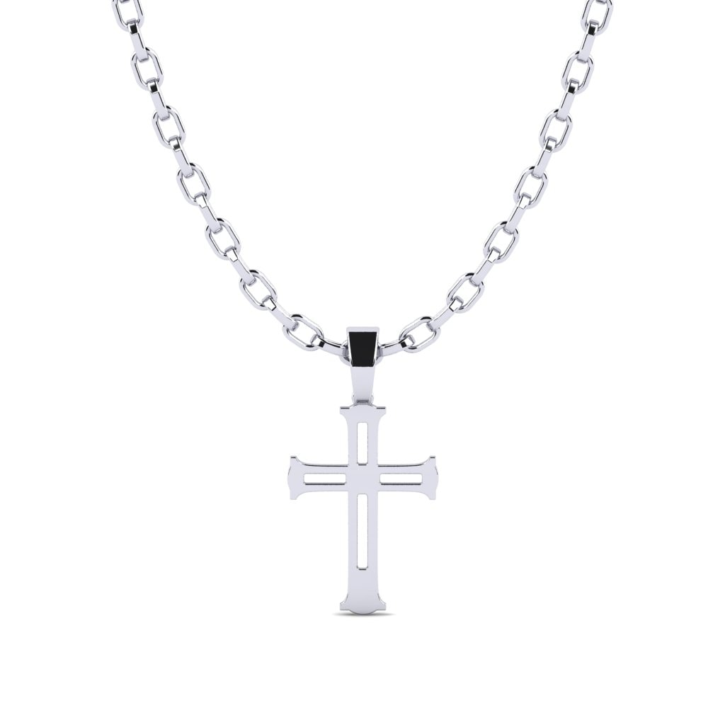 14k Oro Blanco Colgante para hombre Tyrelli