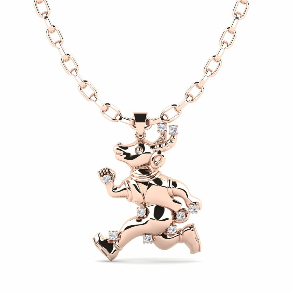 14k Oro Rosa Colgante para hombre Weawer