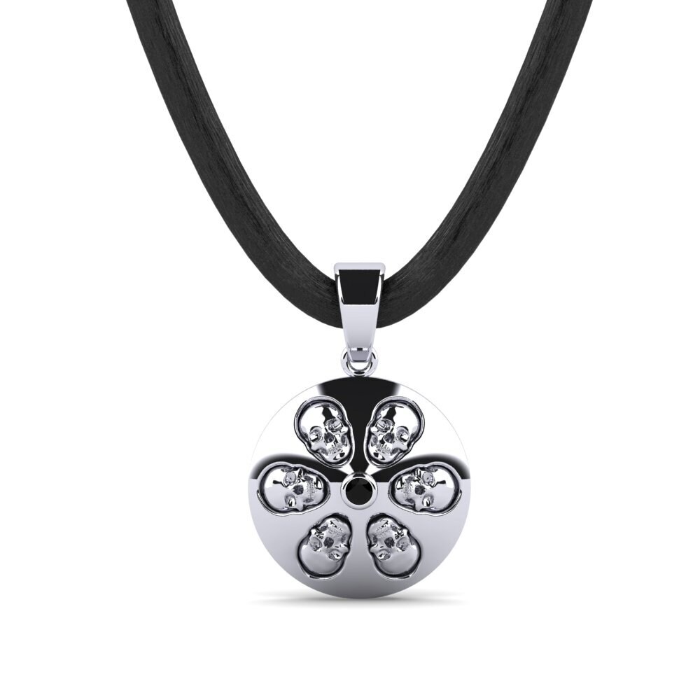 925 Prata de lei Ônix Negro Pingente masculino Wendigo