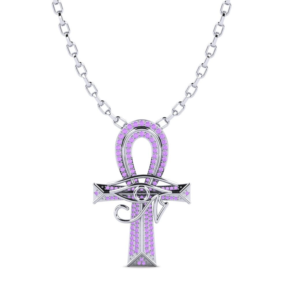 Platine 950 Améthyste Pendentif pour homme Wesley