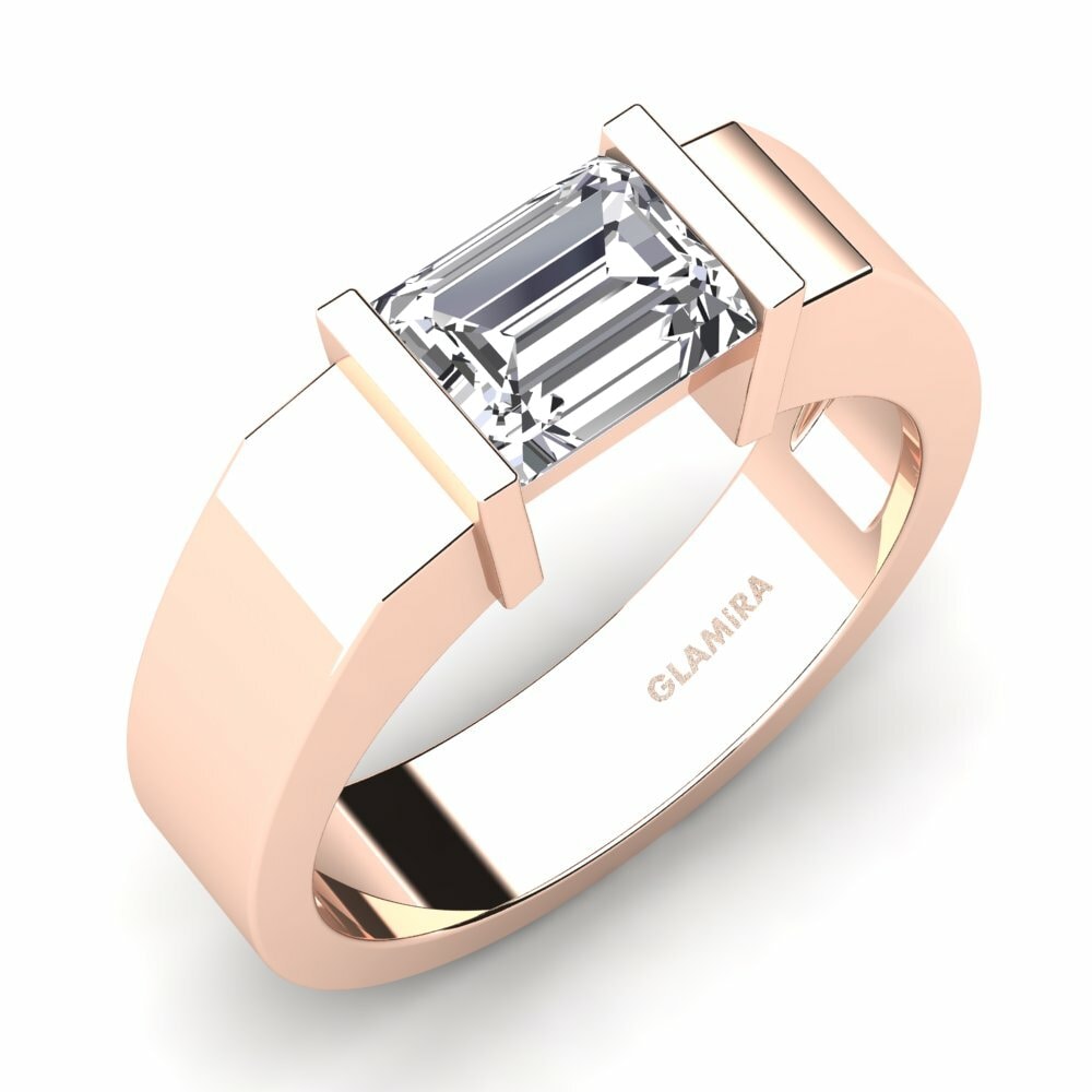 Oro Rosso 375 Diamante Anello da uomo Peaceful Sail