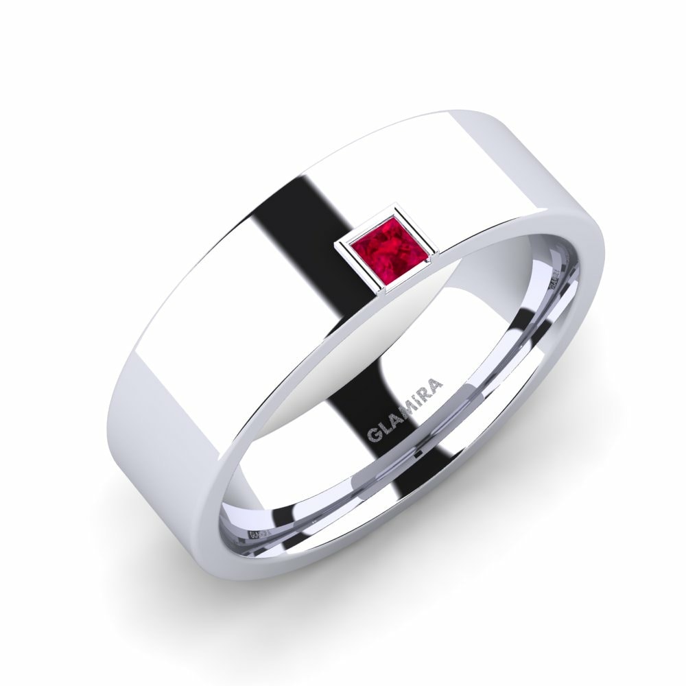 Ruby Men's Ring Silent Approval