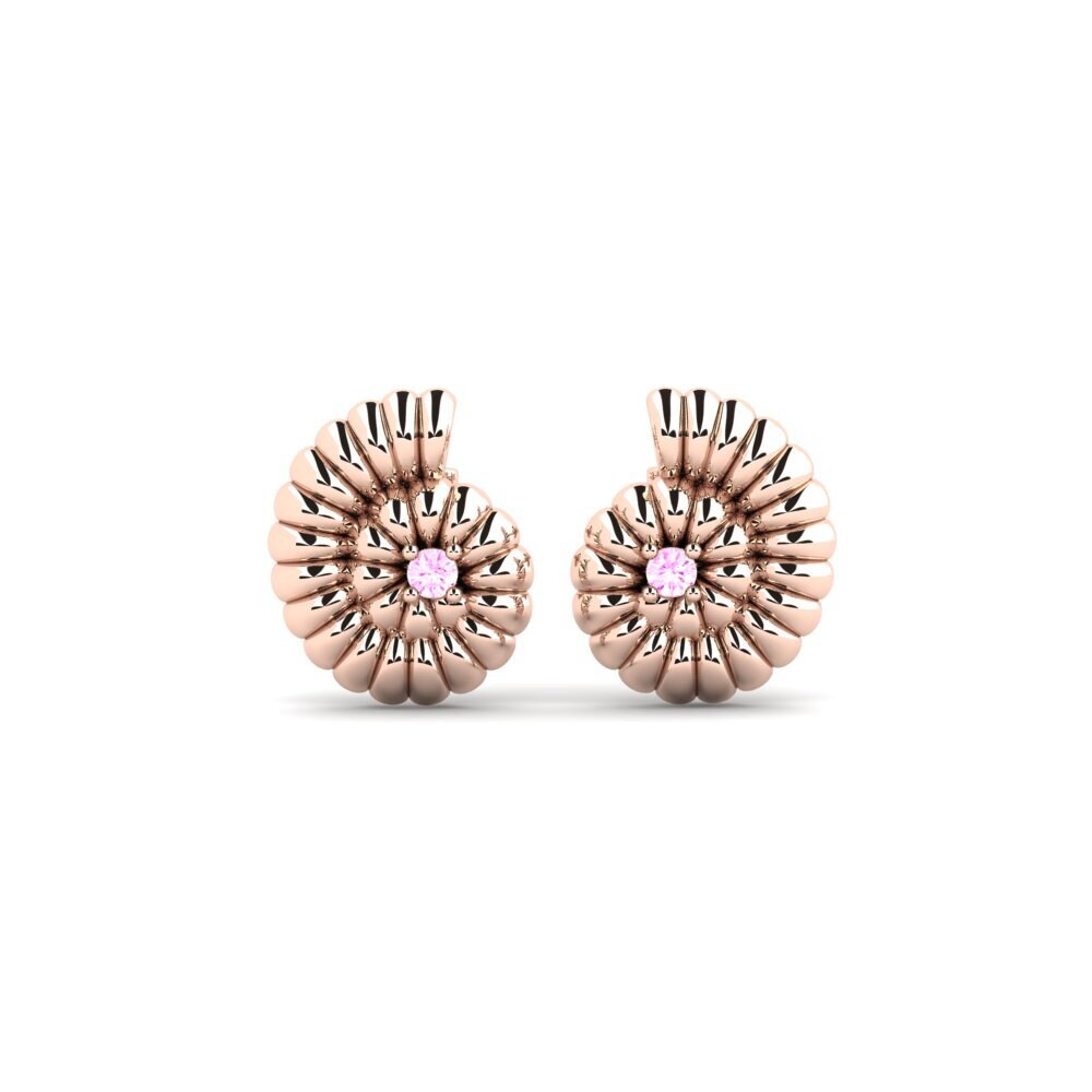 18ct Rose Gold Pink Sapphire Women's Earring Menheka