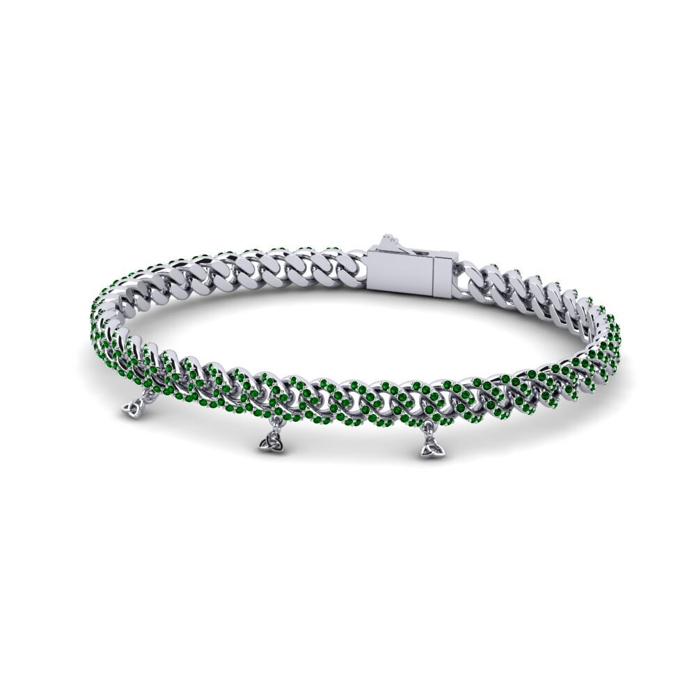Green Zirconia Women's Bracelet Meplese