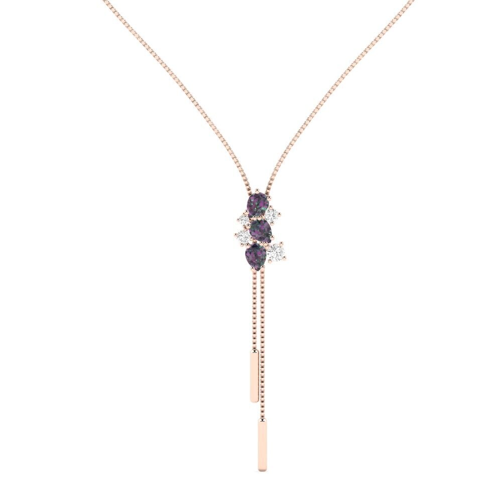 14k Rose Gold Mystic Topaz SYLVIE Necklace Merdix