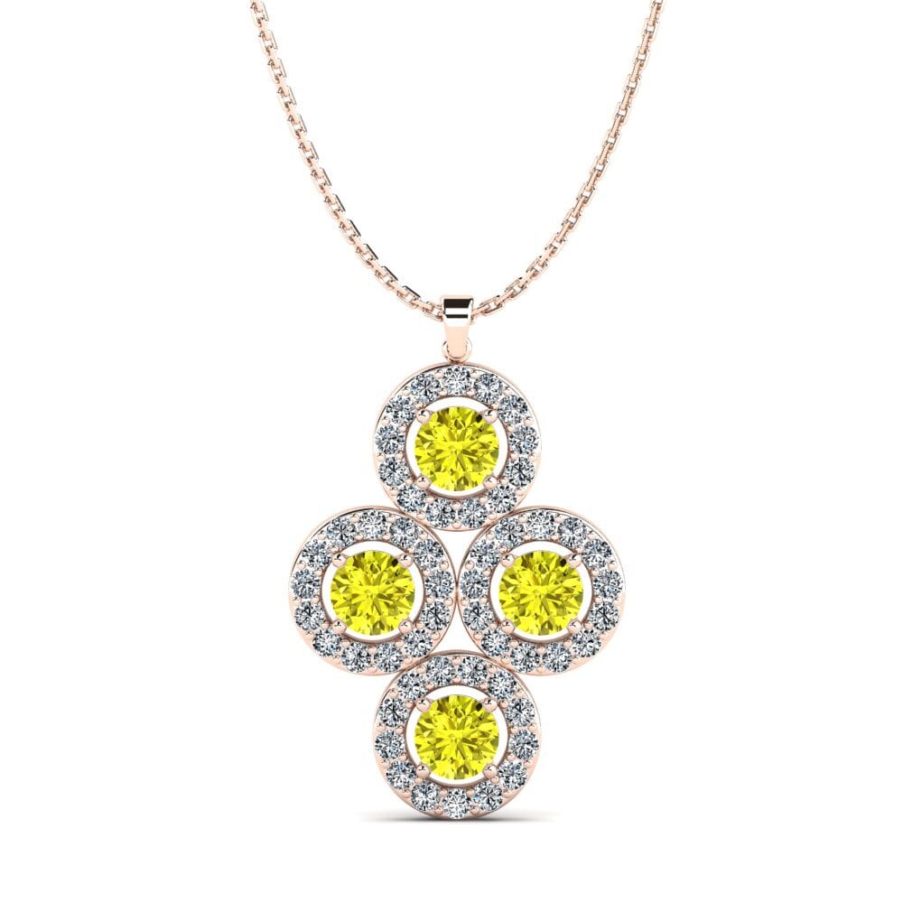 Diamante Amarillo Colgante de Mujer Merf