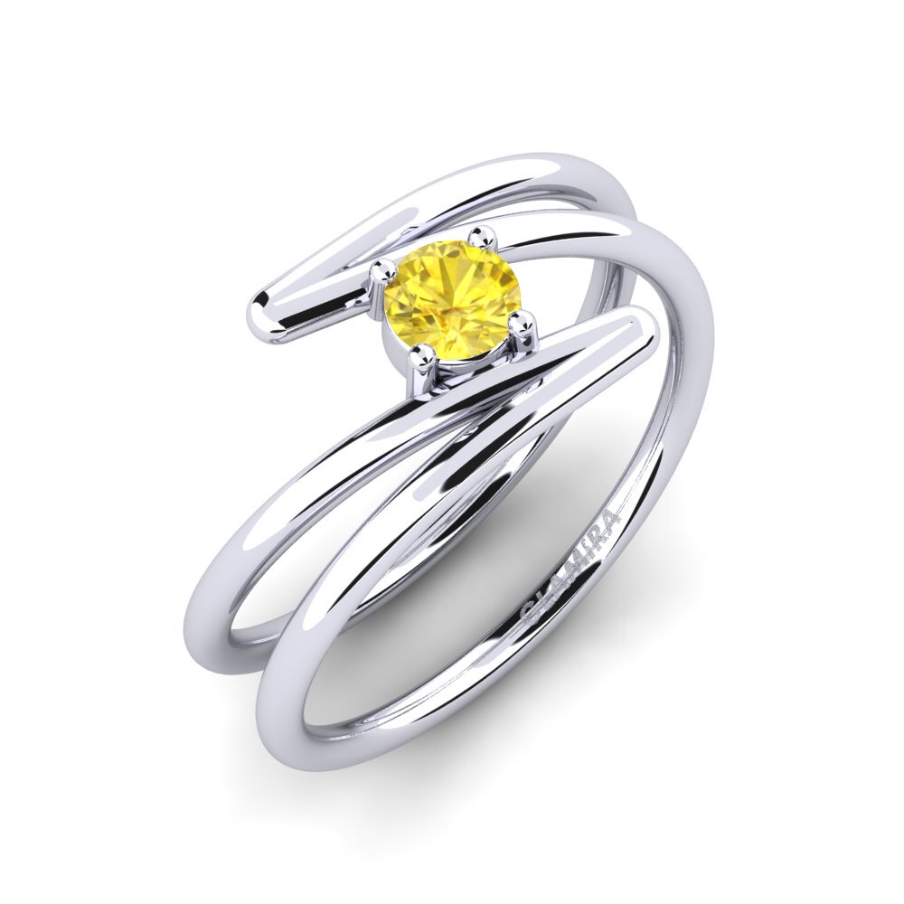 Zafiro amarillo Anillo de compromiso Meri