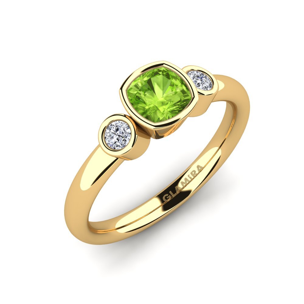 Peridot Engagement Ring Merollia