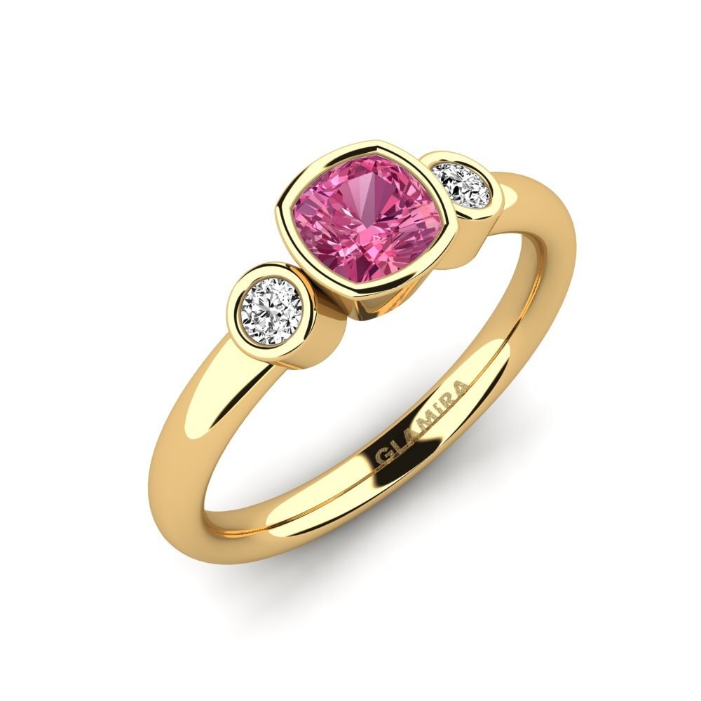 Tourmaline Rose Bague de fiançailles Merollia
