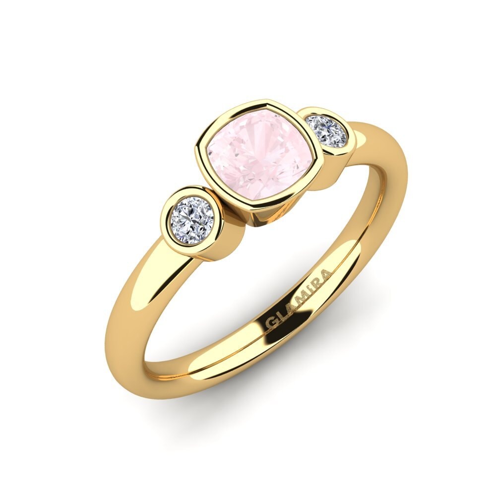 Rose Quartz Engagement Ring Merollia