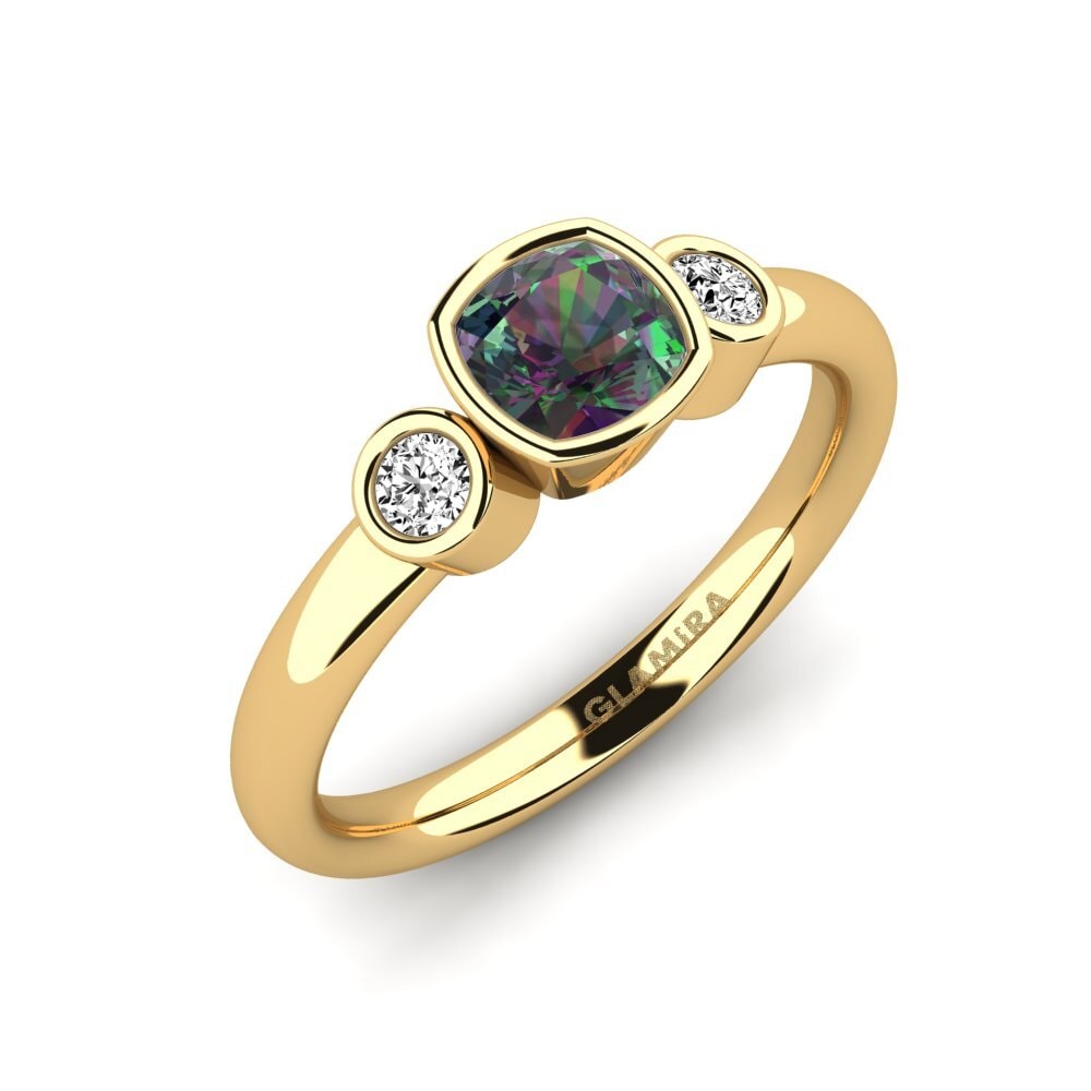 Mystic Topaz Engagement Ring Merollia