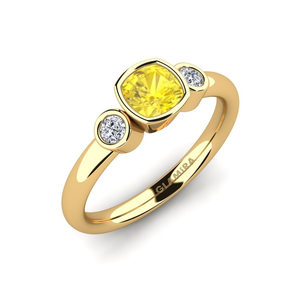 Zafiro amarillo Anillo de compromiso Merollia
