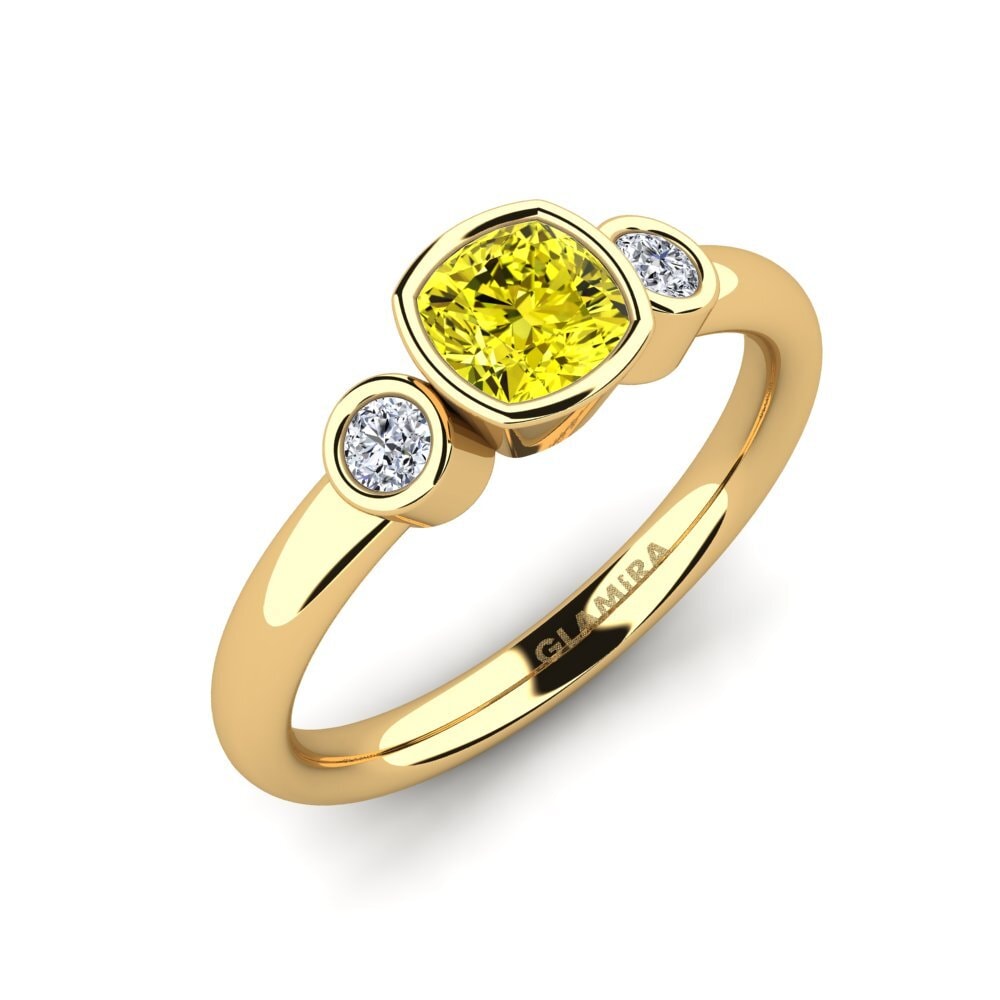 Diamant Jaune Bague de fiançailles Merollia