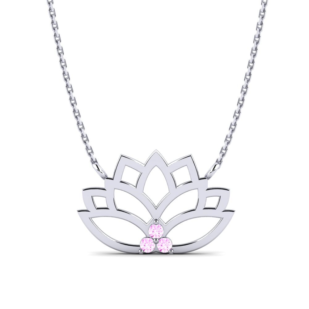 Zafiro Rosado Collar de Mujer Meryse