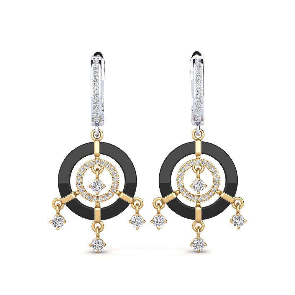 18ct Yellow & White Gold Lab Grown Diamond Women's Earring Mesmoraza