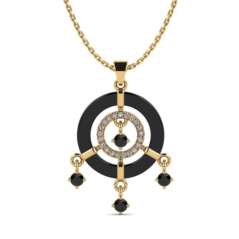 Round Black Onyx Women's Pendant Mestio
